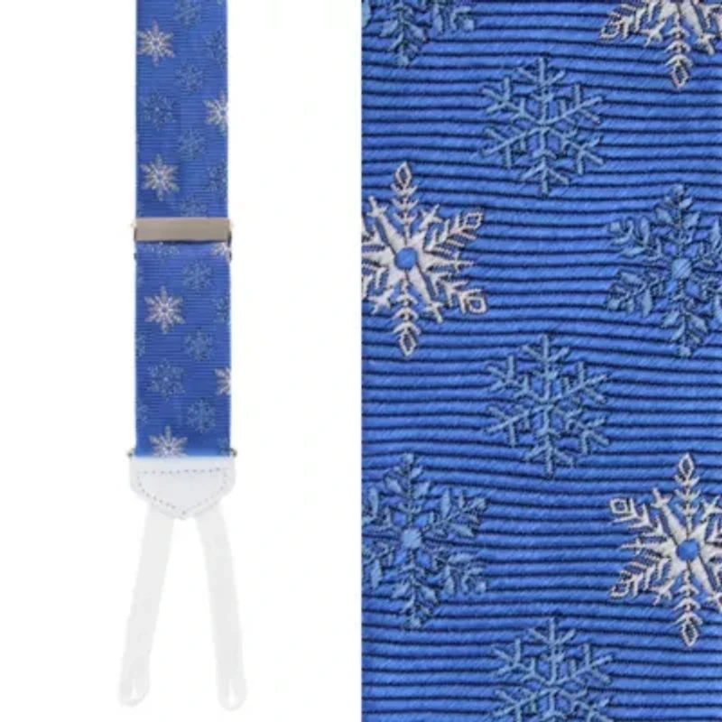 Let It Snow Novelty Snowflake Silk Formal End Braces