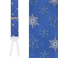 Let It Snow Novelty Snowflake Silk Formal End Braces