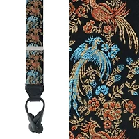 Birds of Prosperity Silk Button End Braces