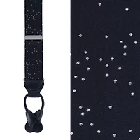 Mystere Metallic Polka Dot Silk Button End Braces