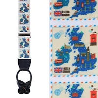 UK Stamps Silk Button End Braces