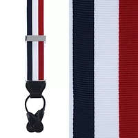 Balint 38MM Striped Non Stretch Grosgrain Ribbon Button End Braces