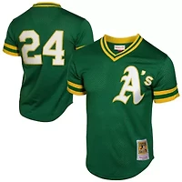 Oakland Athletics MLB Rickey Henderson 1991 Cooperstown Mesh Batting Practice Jersey