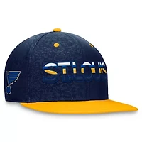 NHL Fanatics Navy/Gold St. Louis Blues Authentic Pro Rink Two-Tone Snapback Hat