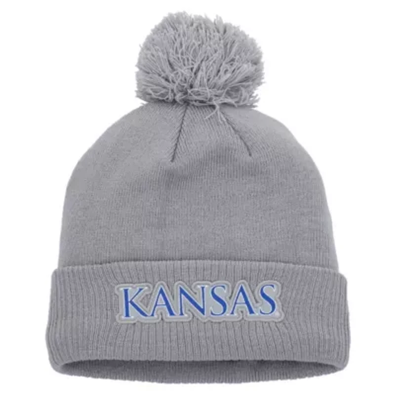 NCAA Kansas Jayhawks 2023 Sideline COLD.RDY Cuffed Knit Hat with Pom