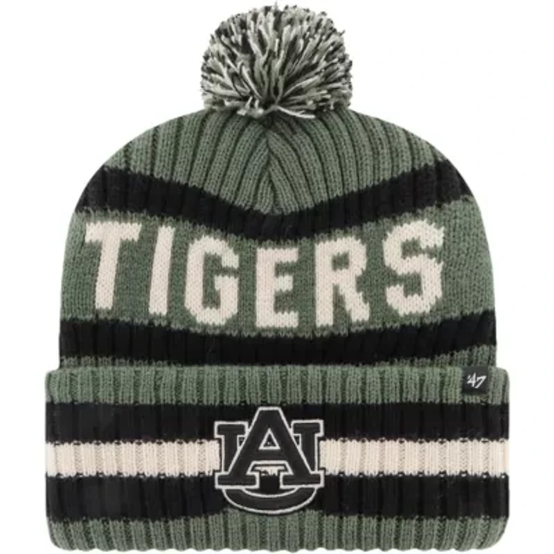 NCAA Auburn Tigers OHT Military Appreciation Bering Cuffed Knit Hat with Pom