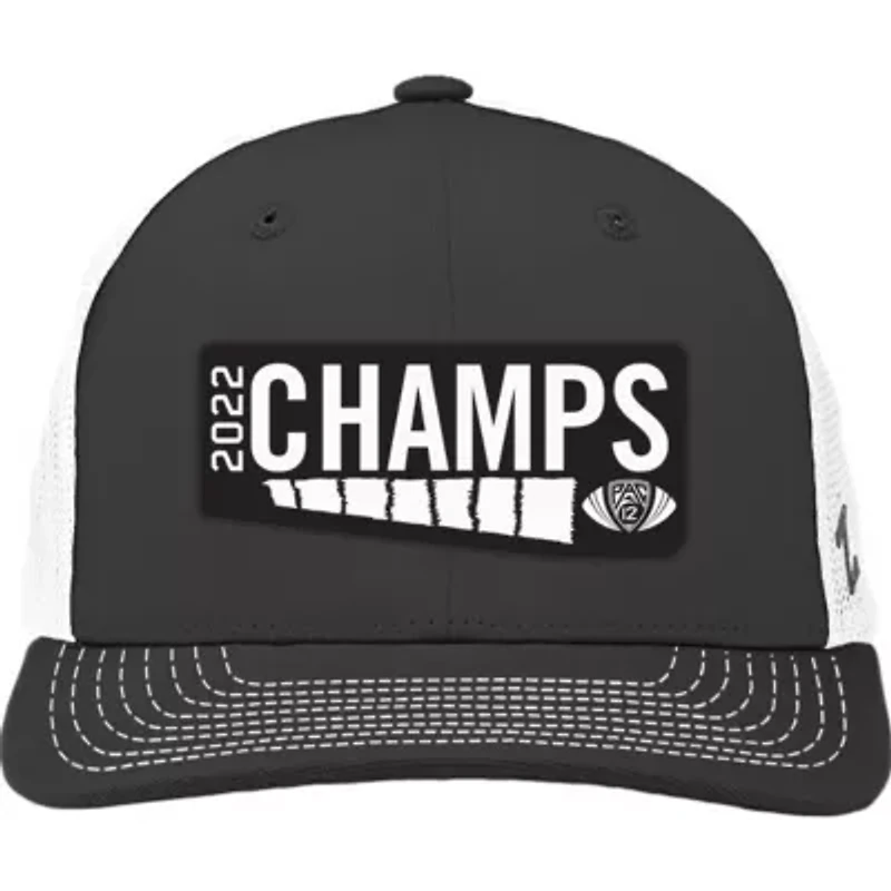 NCAA Charcoal/White Utah Utes 2022 PAC-12 s Locker Room Adjustable Hat