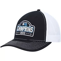 NCAA Black/White Michigan Wolverines 2022 Big Ten Football Conference s Locker Room Adjustable Trucker Hat