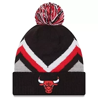 NBA Chicago Bulls Zig Zag Cuffed Knit Hat with Pom