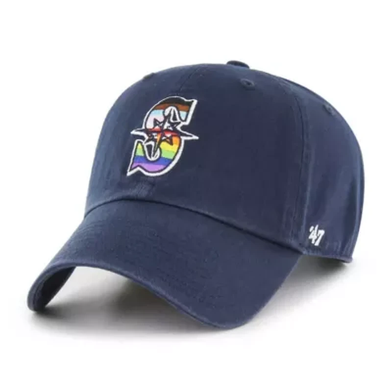 MLB Seattle Mariners Team Pride Clean Up Adjustable Hat