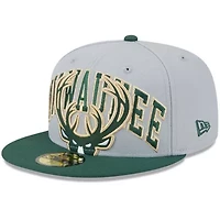 NBA Gray/Hunter Milwaukee Bucks Tip-Off Two-Tone 59FIFTY Fitted Hat