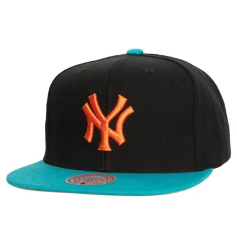 MLB Black/Teal New York Yankees Citrus Cooler Snapback Hat