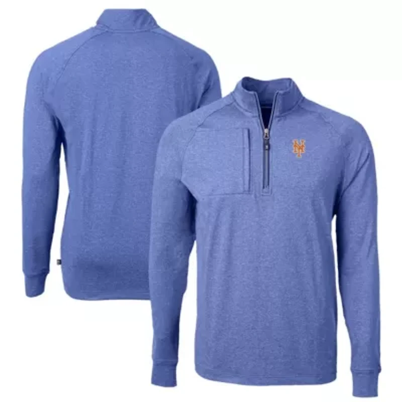 MLB New York Mets Big & Tall Adapt Eco Knit Stretch Recycled Quarter-Zip Pullover Top