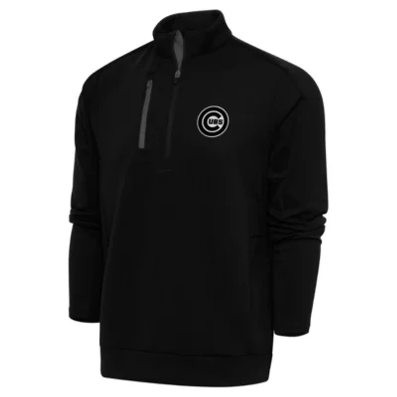 MLB Chicago Cubs Metallic Generation Quarter-Zip Pullover Top