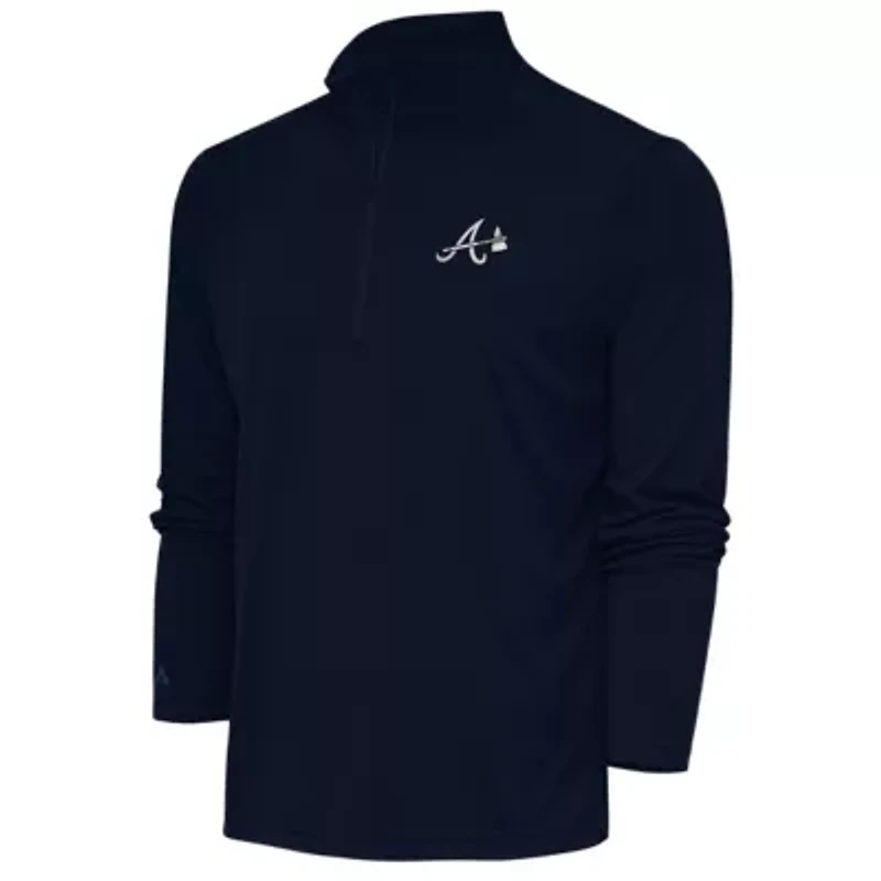 MLB Atlanta Braves Metallic Tribute Quarter-Zip Top