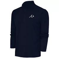 MLB Atlanta Braves Metallic Tribute Quarter-Zip Top