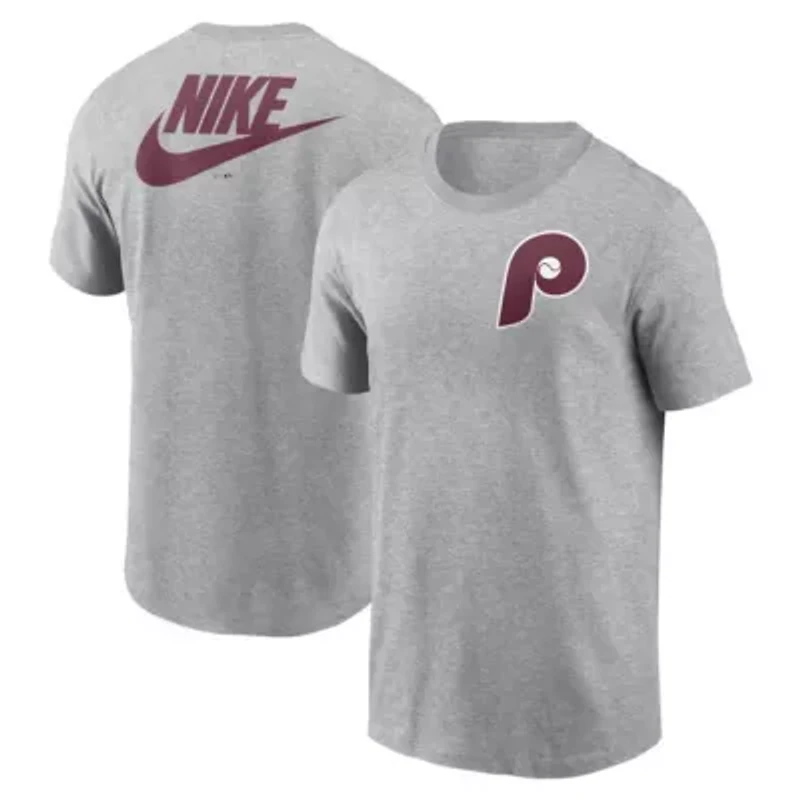 MLB Nike Philadelphia Phillies Cooperstown Collection Large Logo 2-Hit T-Shirt