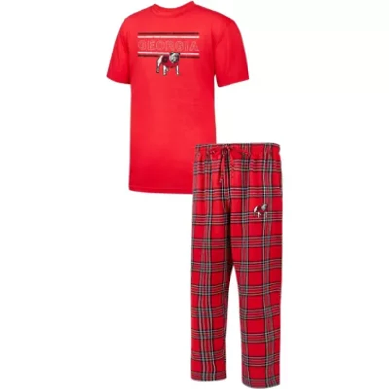 NCAA Georgia Bulldogs Big & Tall 2-Pack T-Shirt Flannel Pants Set