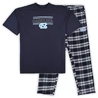 NCAA North Carolina Tar Heels Big & Tall 2-Pack T-Shirt Flannel Pants Set