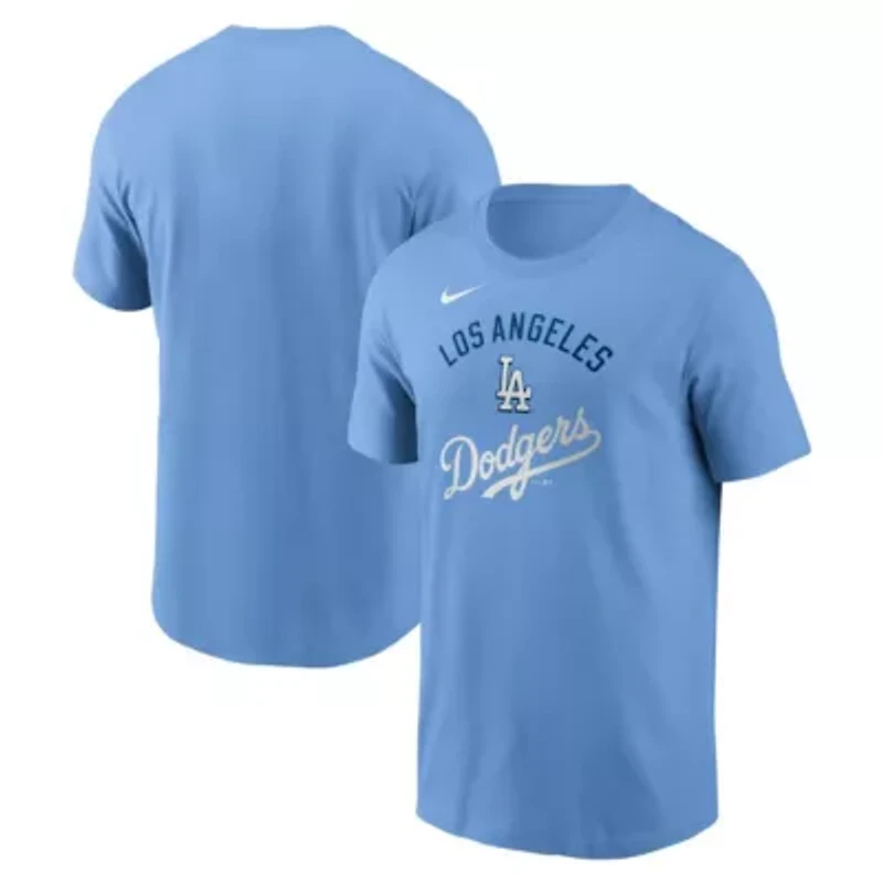 MLB Nike Light Los Angeles Dodgers Early Innings Stack T-Shirt