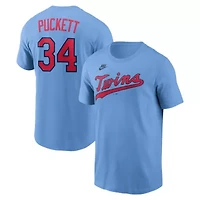 MLB Nike Kirby Puckett Light Minnesota Twins Cooperstown Collection Name & Number T-Shirt