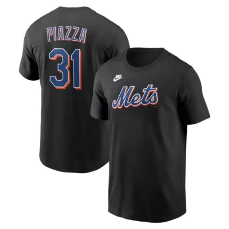 MLB Nike Mike Piazza New York Mets Cooperstown Collection Name & Number T-Shirt