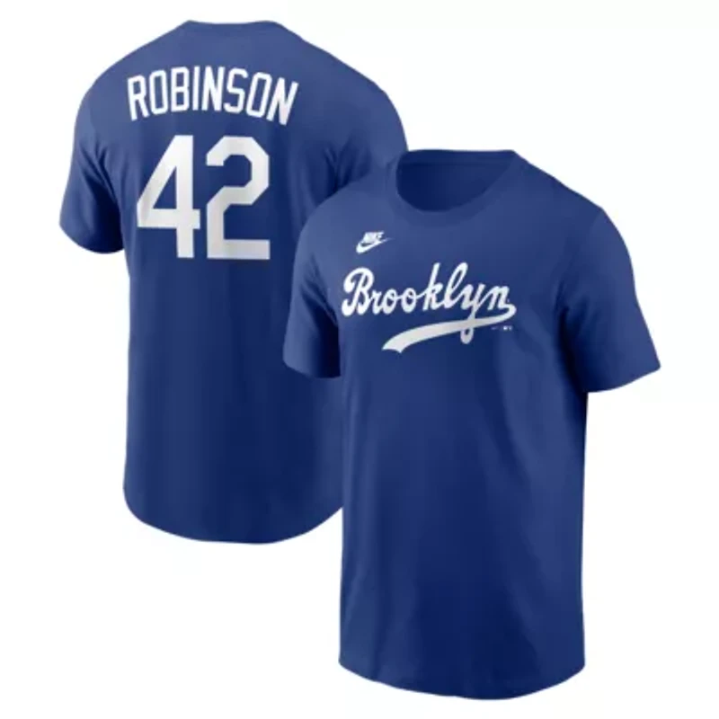 Cooperstown Teams Nike Jackie Robinson Brooklyn Dodgers Collection Name & Number T-Shirt
