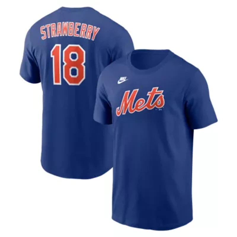 MLB Nike Darryl Strawberry New York Mets Cooperstown Collection Name & Number T-Shirt