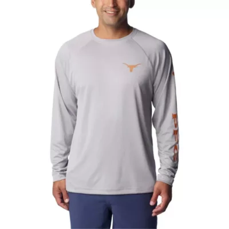 NCAA Texas Longhorns Terminal Tackle Omni-Shade Raglan Long Sleeve T-Shirt
