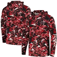 NCAA South Carolina Gamecocks PFG Terminal Tackle Omni-Shade Rippled Long Sleeve Hooded T-Shirt