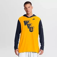 NCAA Nike West Virginia Mountaineers Campus Legacy Tri-Blend Long Sleeve Hooded T-Shirt