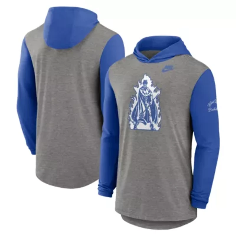 Duke Blue Devils NCAA Nike Campus Legacy Tri-Blend Long Sleeve Hooded T-Shirt