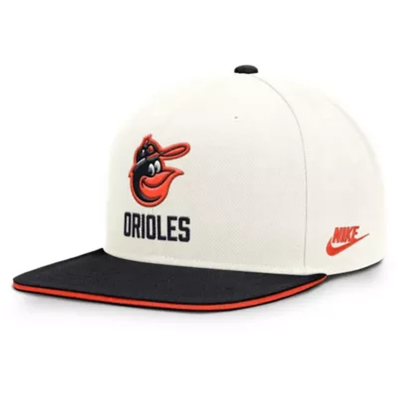 MLB Nike Cream/Black Baltimore Orioles Cooperstown Pro Dri-FIT Snapback Hat