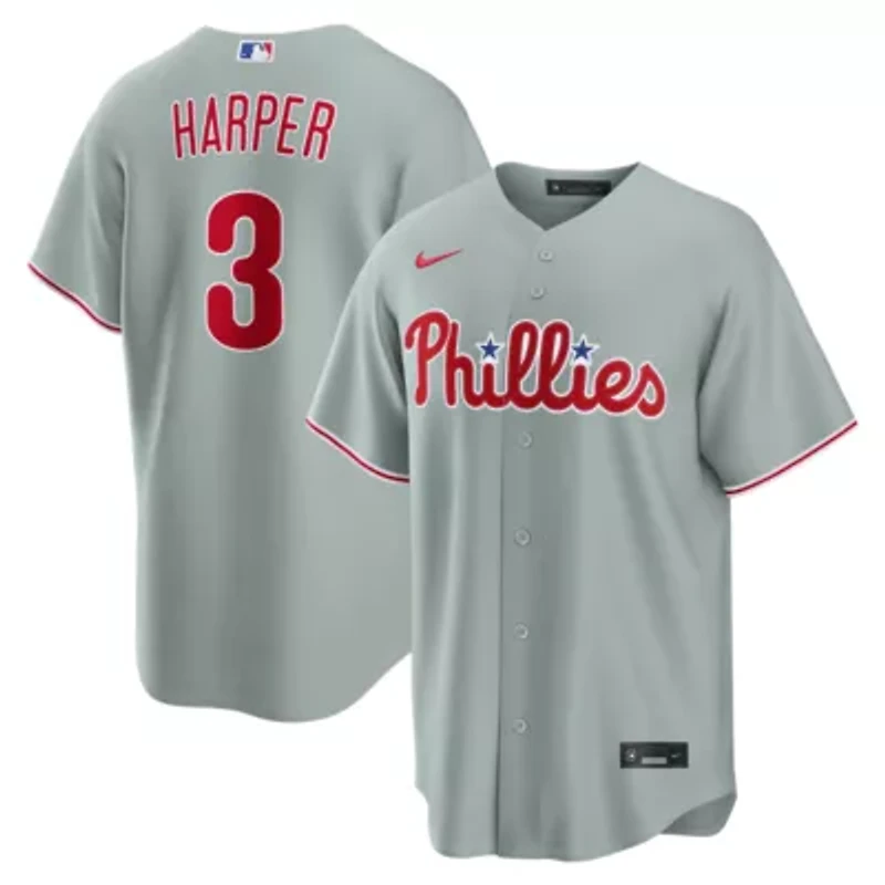 MLB Nike Bryce Harper Philadelphia Phillies Road Replica Jersey