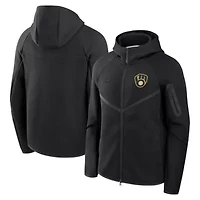 MLB Nike Milwaukee Brewers Tech Fleece Raglan Full-Zip Windrunner Hoodie