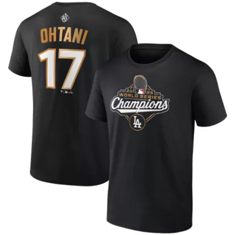 MLB Fanatics Shohei Ohtani Los Angeles Dodgers 2025 World Series s Name & Number T-Shirt