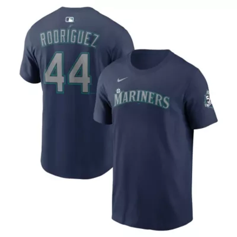 MLB Nike Julio Rodríguez Seattle Mariners 50th Season Name & Number T-Shirt