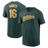 Oakland Athletics MLB Nike Nick Kurtz Fuse Name & Number T-Shirt