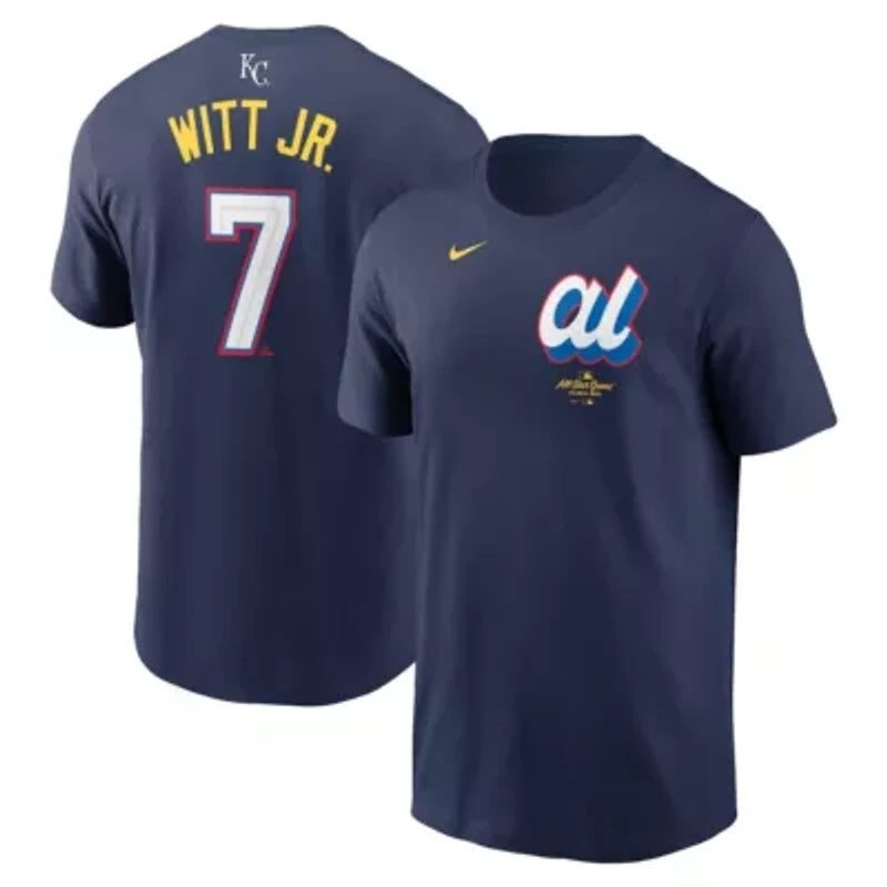 Multi-Team MLB Nike Bobby Witt Jr. American League 2025 All-Star Edition Name & Number T-Shirt
