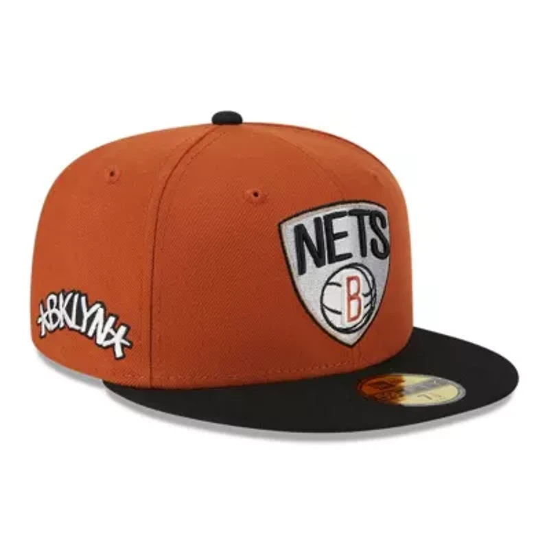 NBA Rust/Black Brooklyn Nets Two-Tone 59FIFTY Fitted Hat