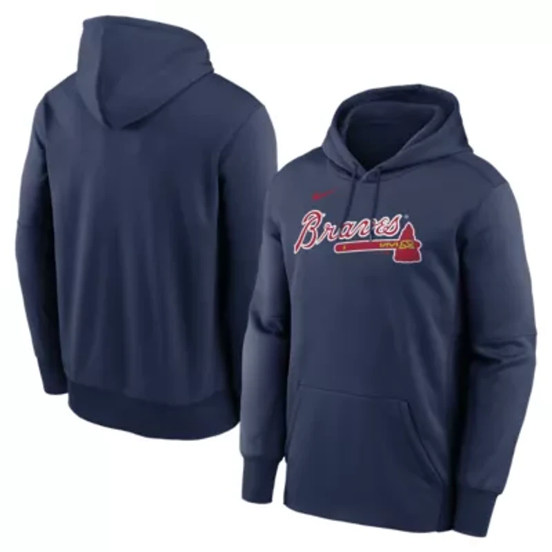 MLB Nike Atlanta Braves Primary Wordmark Therma Hoodie