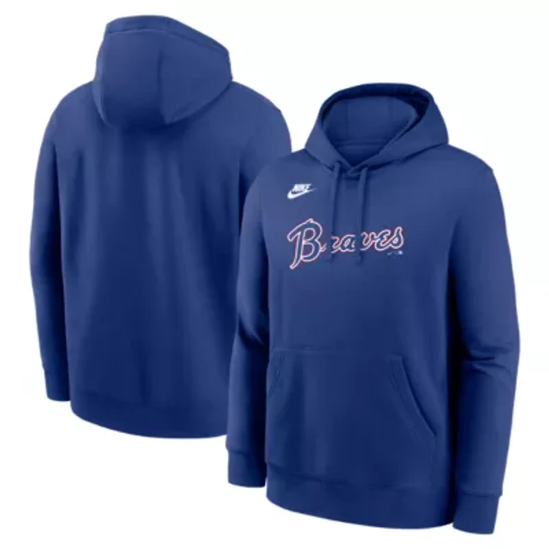 MLB Nike Atlanta Braves Cooperstown Collection Wordmark Club Hoodie