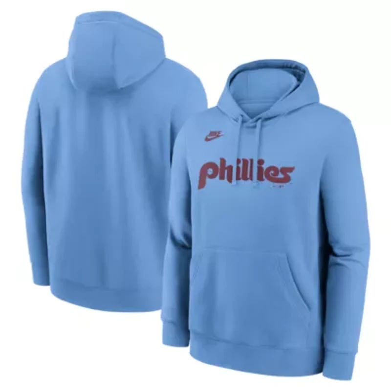 MLB Nike Light Philadelphia Phillies Cooperstown Collection Wordmark Club Hoodie