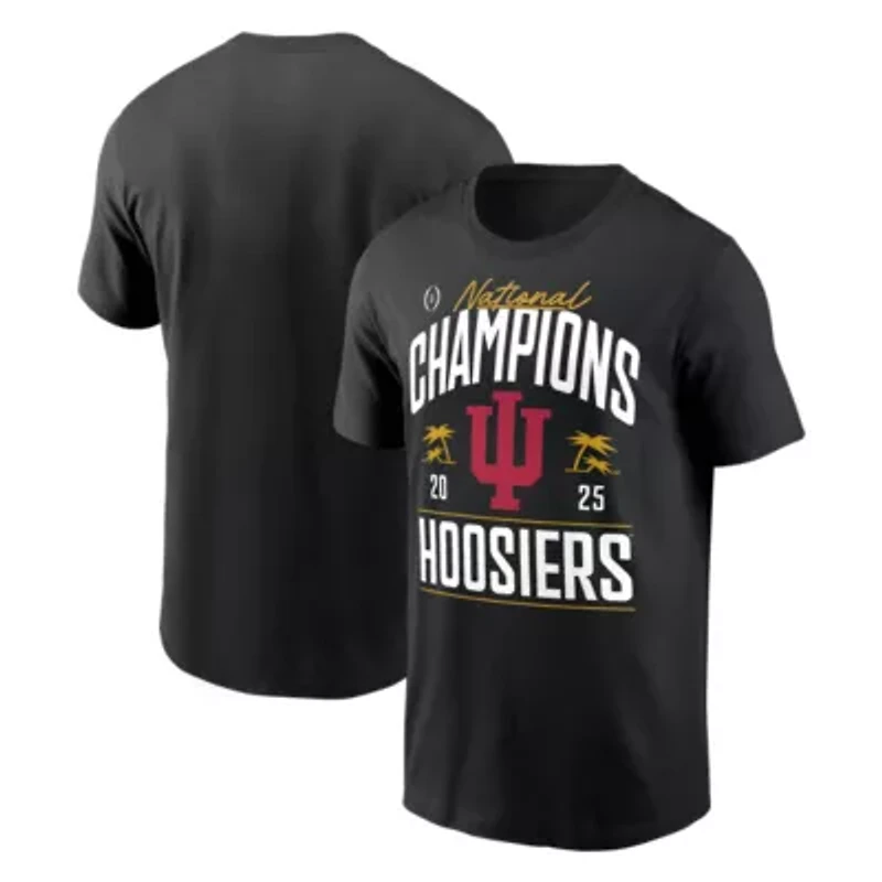 NCAA Indiana Hoosiers Football Playoff 2025 National s Locker Room Replica T-Shirt