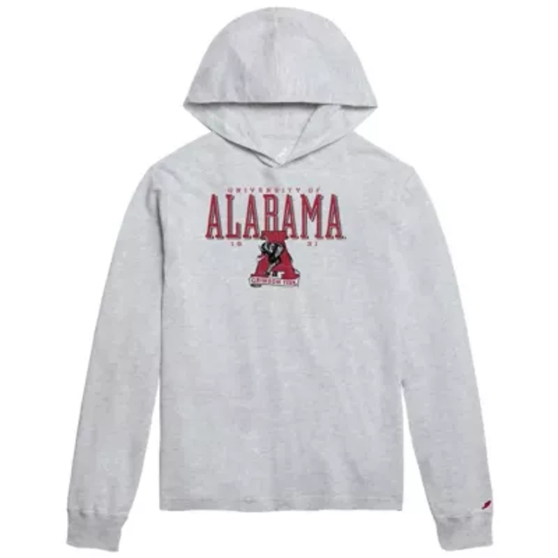 Alabama Crimson Tide NCAA Team Stack Tumble Long Sleeve Hooded T-Shirt