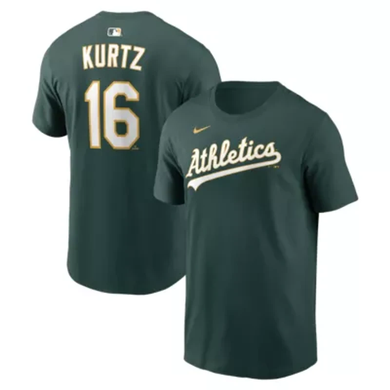 Oakland Athletics MLB Nike Nick Kurtz Name & Number T-Shirt