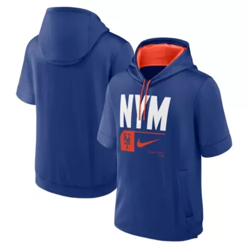 MLB Nike New York Mets Tri Code Lockup Short Sleeve Pullover Hoodie