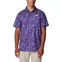 NCAA LSU Tigers Super Slack Tide Omni-Wick Button-Up Shirt