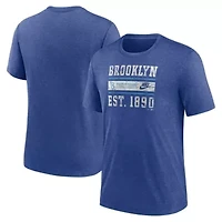 Cooperstown Teams Nike Brooklyn Dodgers Collection Local Stack Tri-Blend T-Shirt