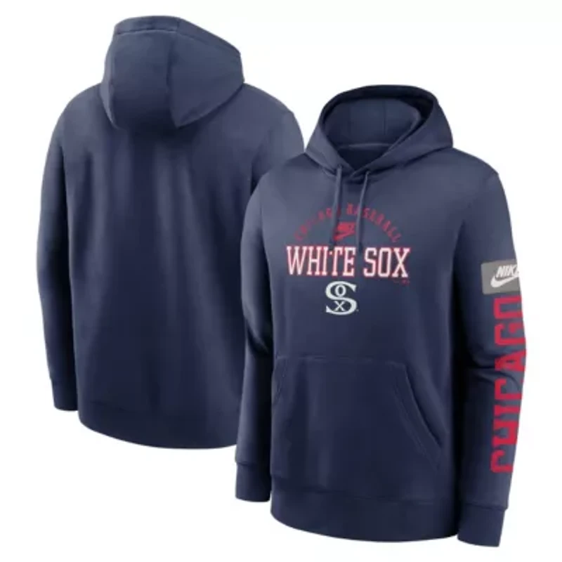 Chicago White Sox MLB Nike Cooperstown Collection Splitter Club Fleece Pullover Hoodie